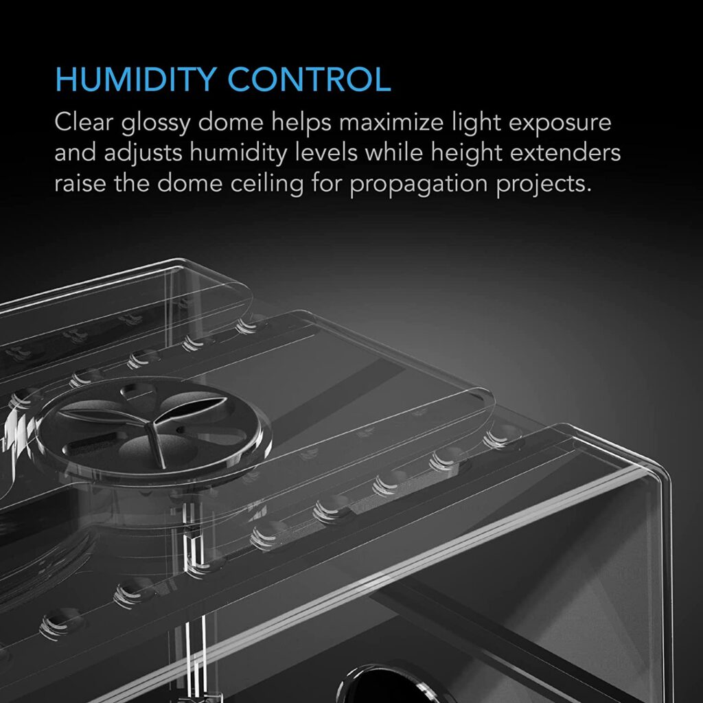 AC Infinity Humidity Dome, Germination Kit with Sturdy Drip Tray, 5x8