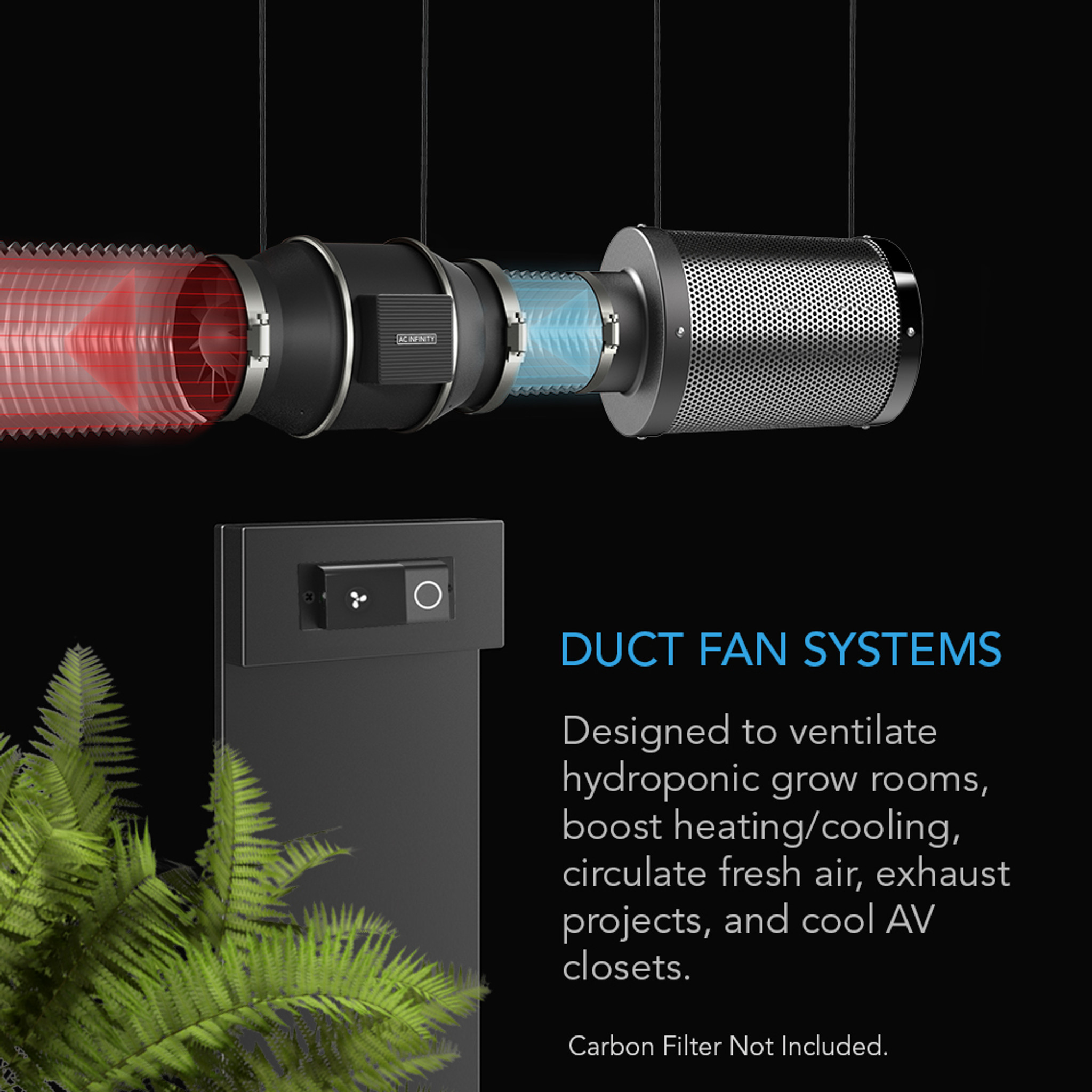 CLOUDLINE S4, Quiet Inline Duct Fan System with Speed Controller, 4-Inch - Image 2